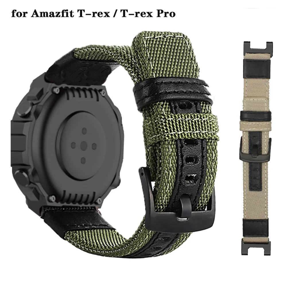 Nylon loop strap Huami Amazfit T-rex Width Bracelet watchband Correa for Amazfit T-rex Pro Smartwatch Replacement Strap belt