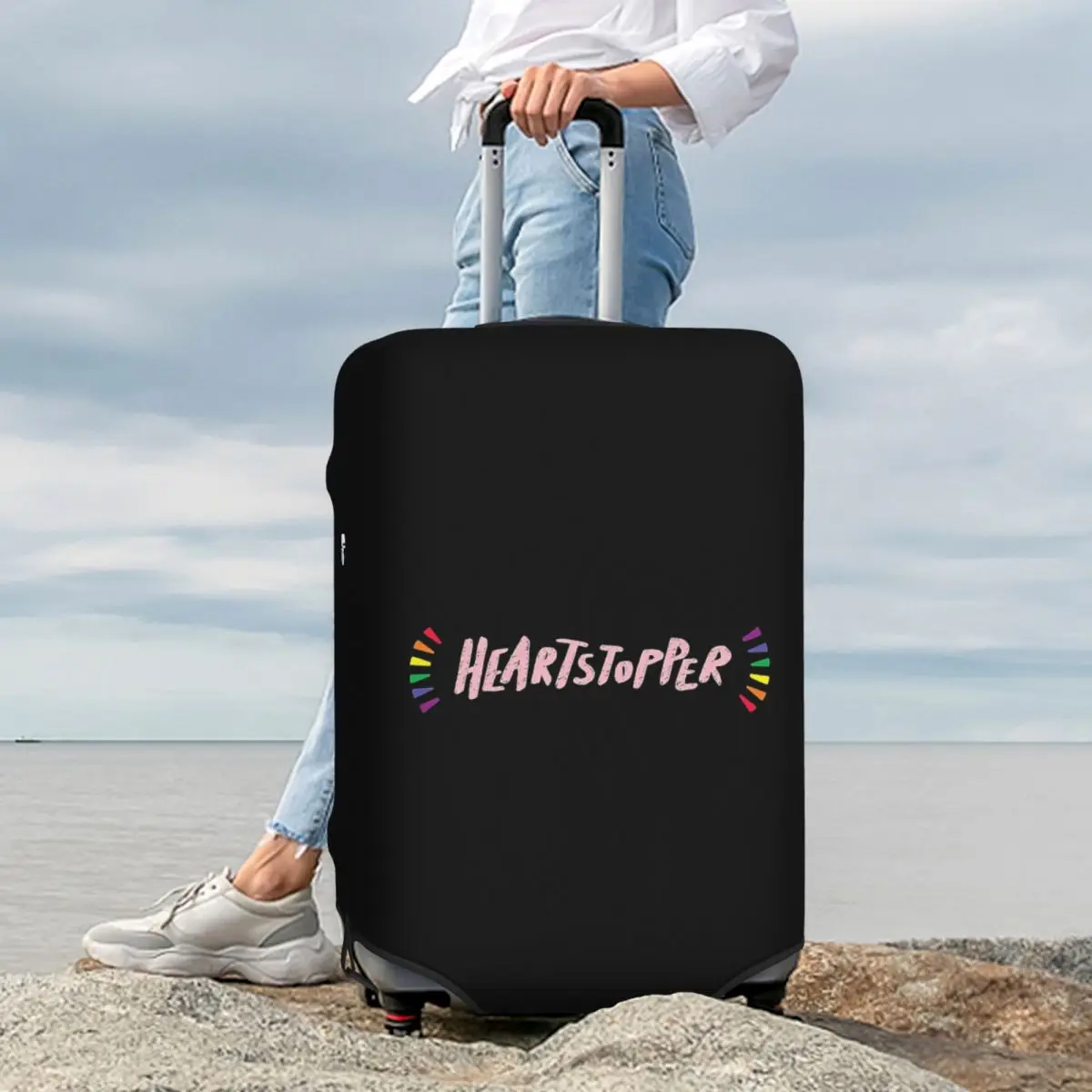 

Heartstopper Suitcase Cover Protection Elastic Travel Luggage Protector Covers for 18-32 Inch