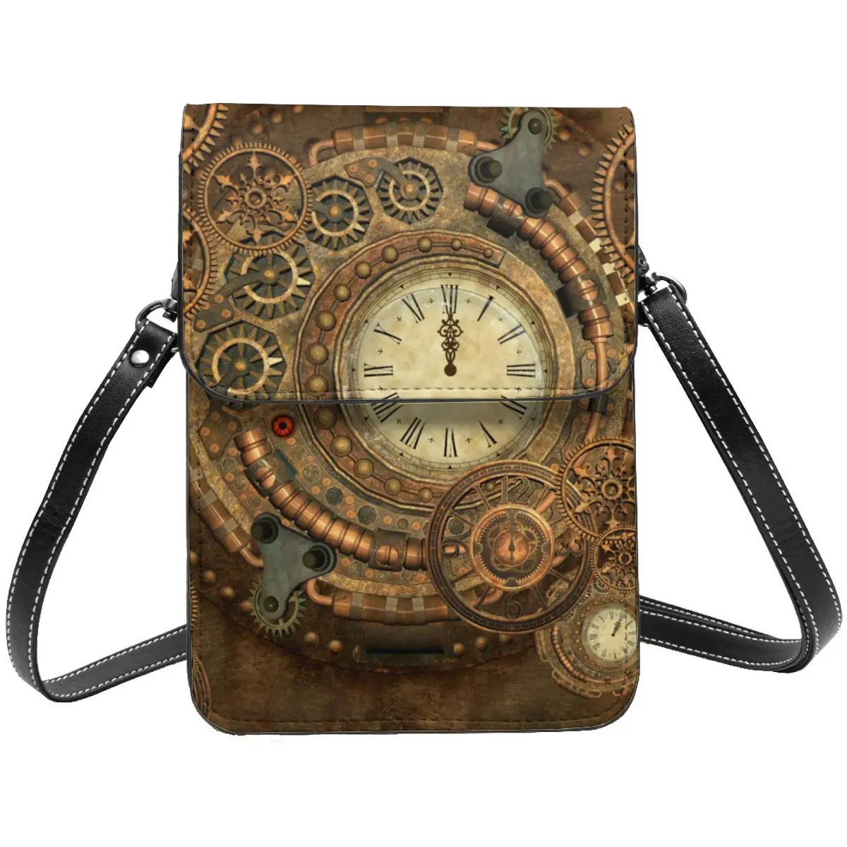 Steampunk Shoulder Bag Wonderful Clockwork Shopping Woman Mobile Phone Bag Gifts Retro Leather Bags