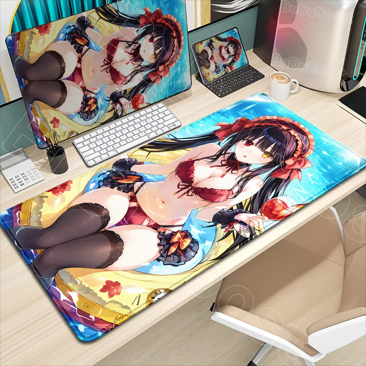 

Kawaii Sexy Tokisaki Kurumi Large Mouse Pad Date A Live Mouse Pad Laptop Gaming Keyboard Mat PC HD Print XXL Anime Girl Mousepad