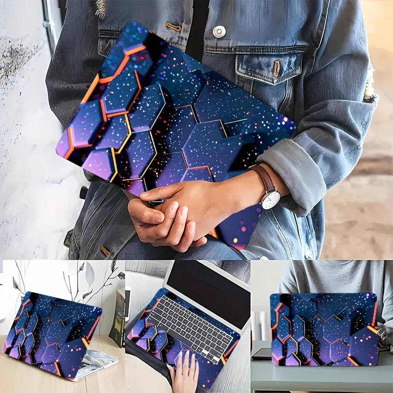 

2-Pack Sci-Fi Textured Pattern Laptop Art Decal Case, Universal Laptop Skin Sticker Suitable for Laptop, Refrigerator Decoration
