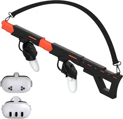 2-in-1 VR Gun Stock for Meta Quest 3S, Magnetic Controller Grips Accessories for Oculus Quest 3S, Rifle/Pistol Controller Grips