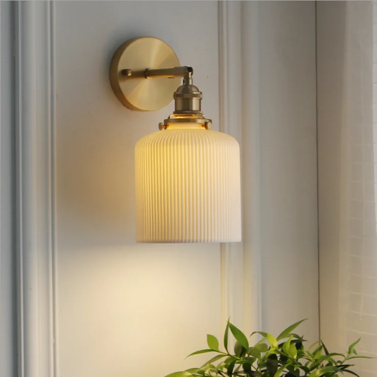 Ball Shaped Wall Light Fixture Sconce Lamp Glass Lampshade