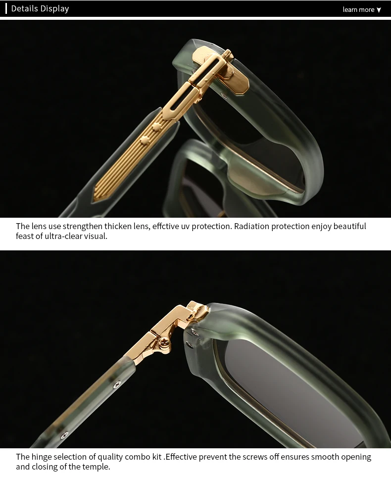 6088European and American Male Aviator Glasses Retro Sunglasses Square Frame Sunglasses Cross-Border Spot Metal Leg Decoration
