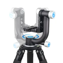 Video Tripod Head Panorama Tripod Gimbal Ballhead Tripod for Professional Camera Hydraulic Video Head with Quick Release Plate