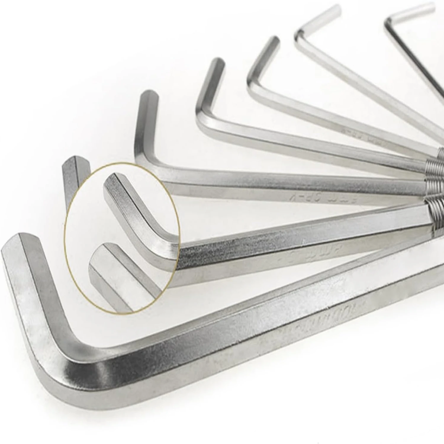 ชุดประแจหกเหลี่ยมรูปตัว L สีเงิน 8 ชิ้น อเนกประสงค์ แข็งแรง และมีประสิทธิภาพ - ต้องมีเพิ่มเติมเพื่อการขันแน่นที่แม่นยําในเครื่องมือการประชุมเชิงปฏิบัติการ