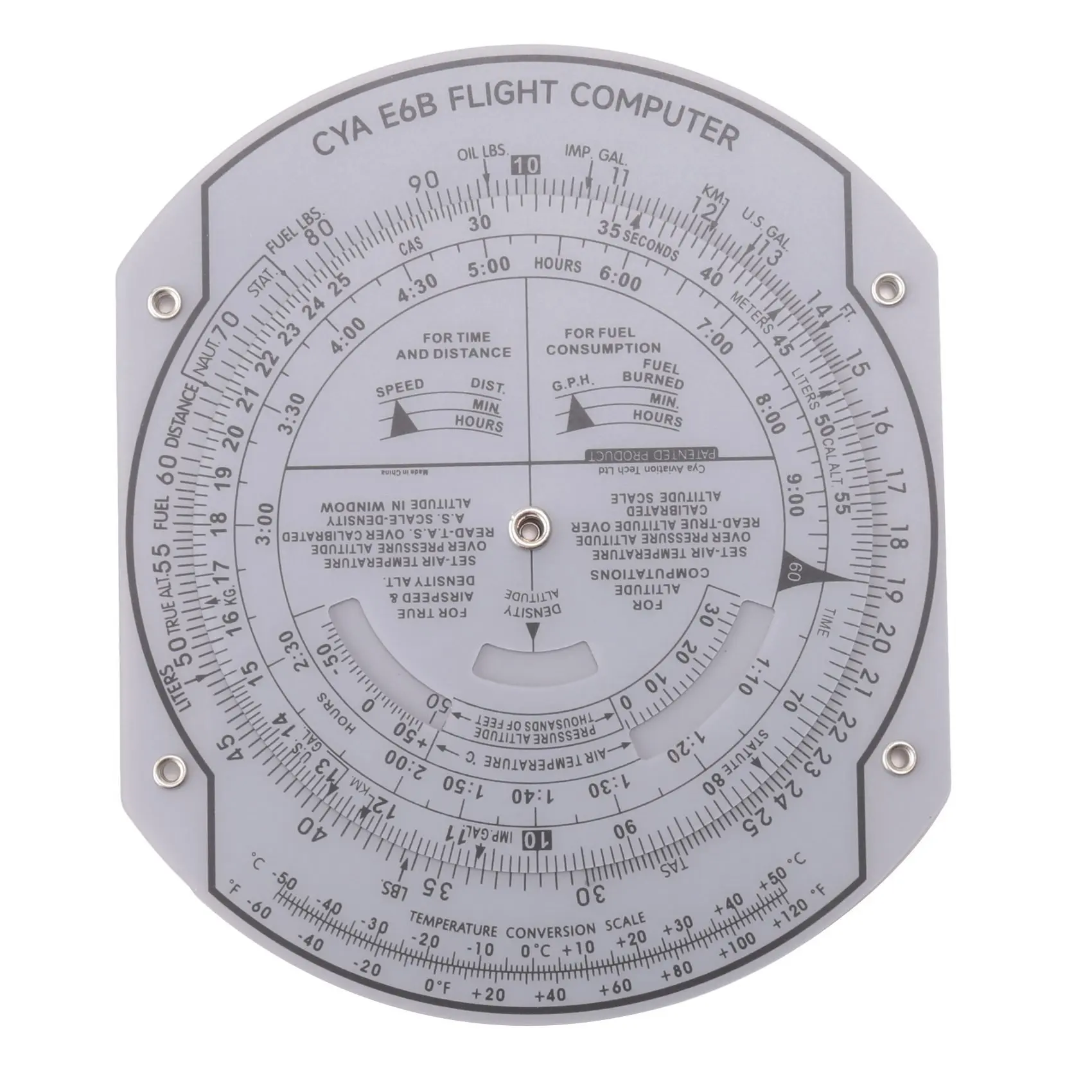 E6B คอมพิวเตอร์นักบินพลาสติกเครื่องคิดเลขคอมพิวเตอร์นักบินการบินที่ได้รับการจดสิทธิบัตรการฝึกอบรมการบินมาตรฐาน