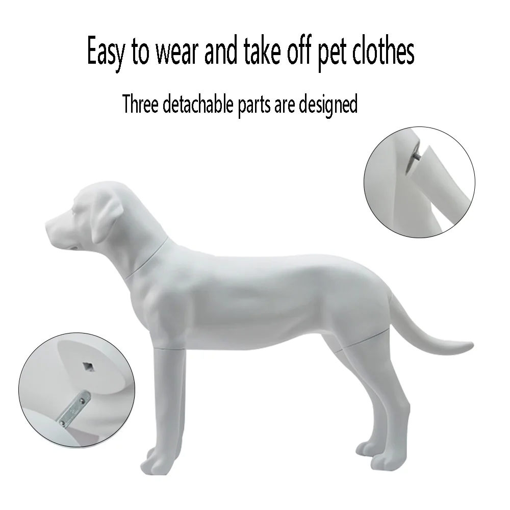 Figurines For Interior Dog Model Labrador Retriever Model Ornament Removable Pet Products Clothes Hanger Display Rack Props Gift