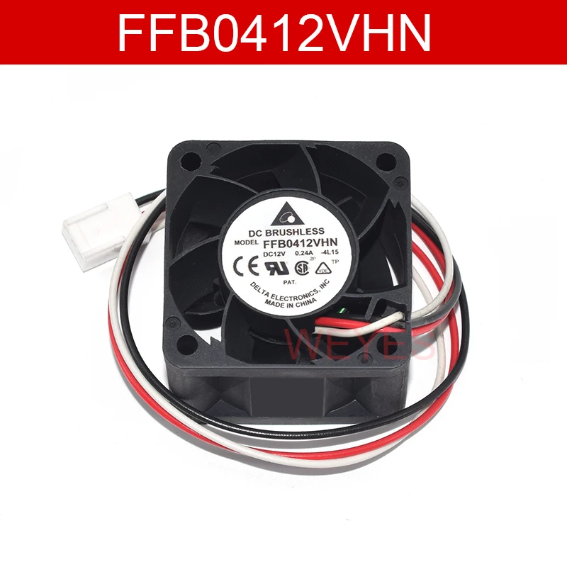 Well Tested 40*40*28MM 4028 Square Server Cooling Fan FFB0412VHN 12V 0.24A 3-Pin DC Brushless Cooler For Delta