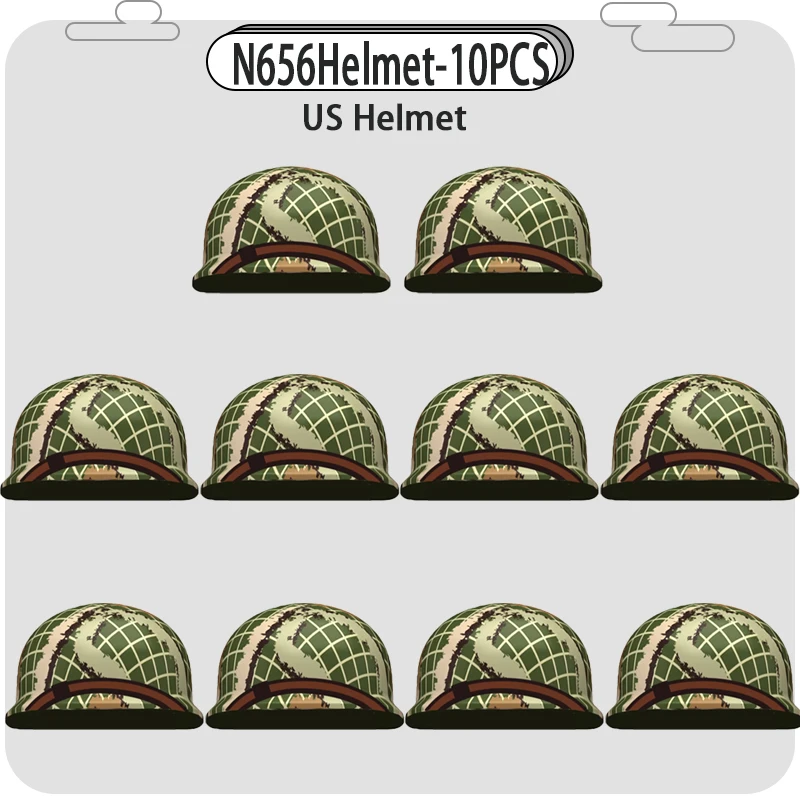 WW2 Militaire Accessoires Bouwstenen US Ranger Italië Duitse Britse Leger Soldaat Figuren Gun Helm Bakstenen Verjaardagscadeautjes