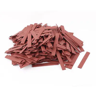 300pcs 7mm Dia 80mm Long Polyolefin 2:1 Heat Shrink Tubing Wire Wrap Sleeve Red