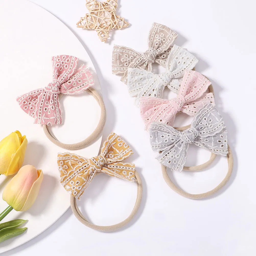 

6Pcs Baby Girl Bow Headbands Newborn Elastic Hair Bows for Party Gifts Newborn Headbands for Girls Baby Girl Bows