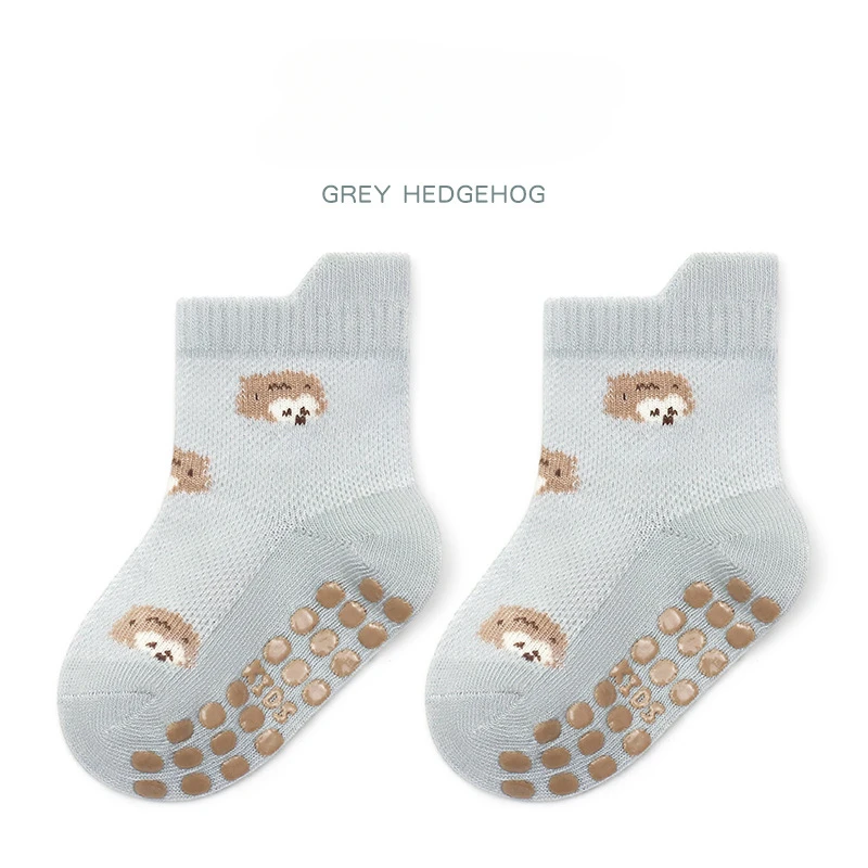 5 pairs of cartoon animal anti slip socks for boys and girls floor socks mid tube socks lightweight and breathable suitable Baby - Image 5