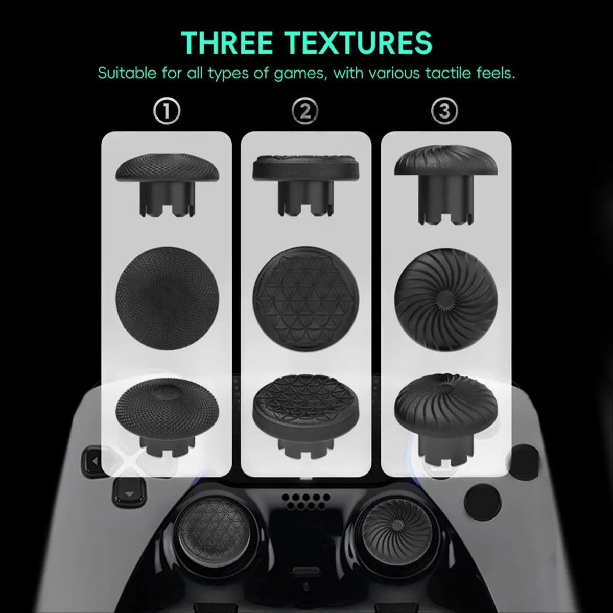 BEST CHOICE）Rocker Cap & Paddle Accessory Set for /// Controller Handles Gaming Controller Accessories Green