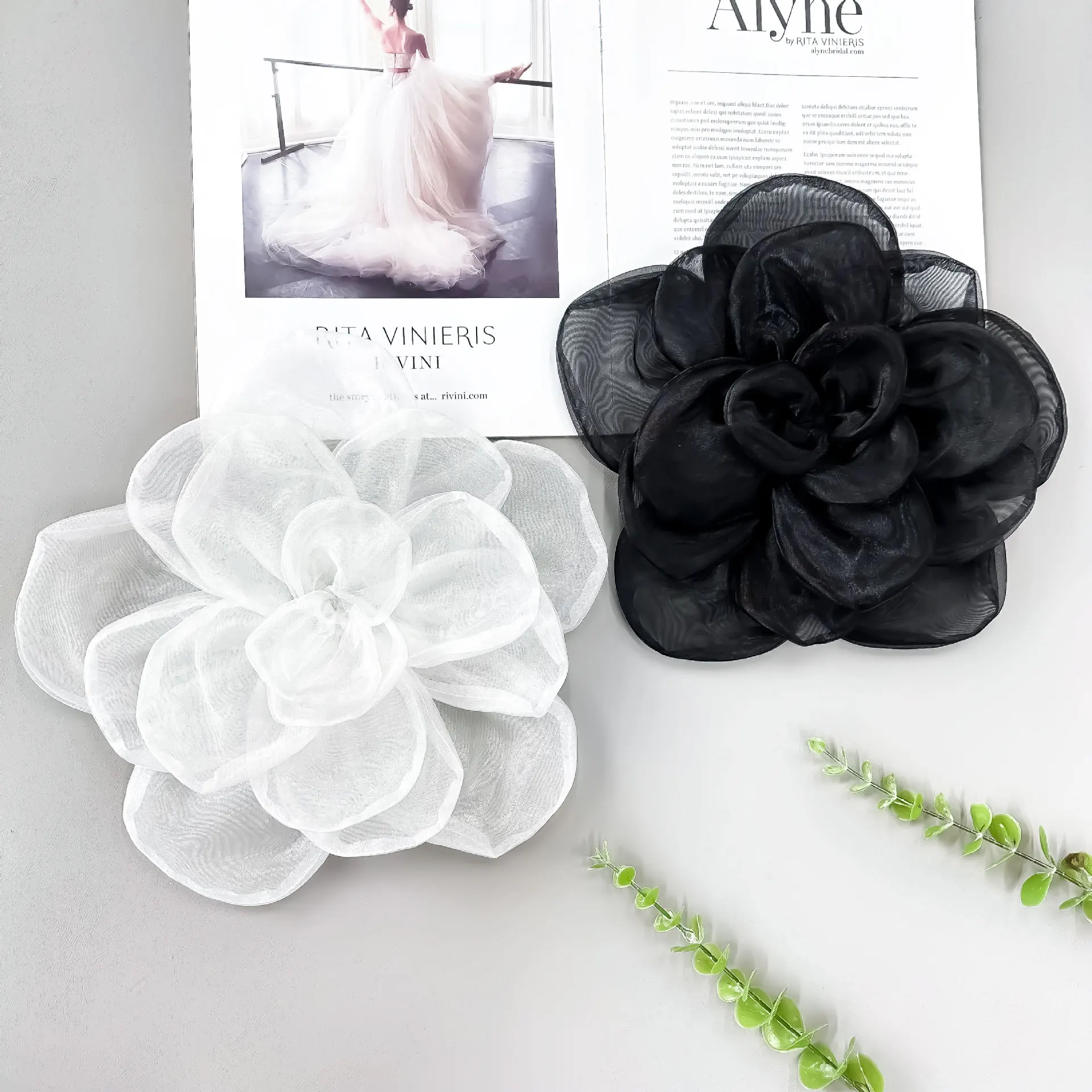 

Super organza three-dimensional flower diy clothing headflower wedding dress accessories