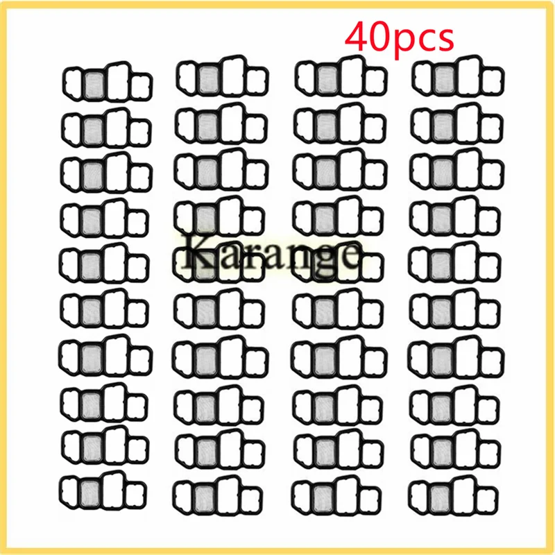 40pcs VVT Spool Valve Gasket Filter 15826-RNA-A01 For Honda For Cvi Acco City Crv Jade Vezel Hrv 1.8L 2.0L 15826-RNA-A00 F10302