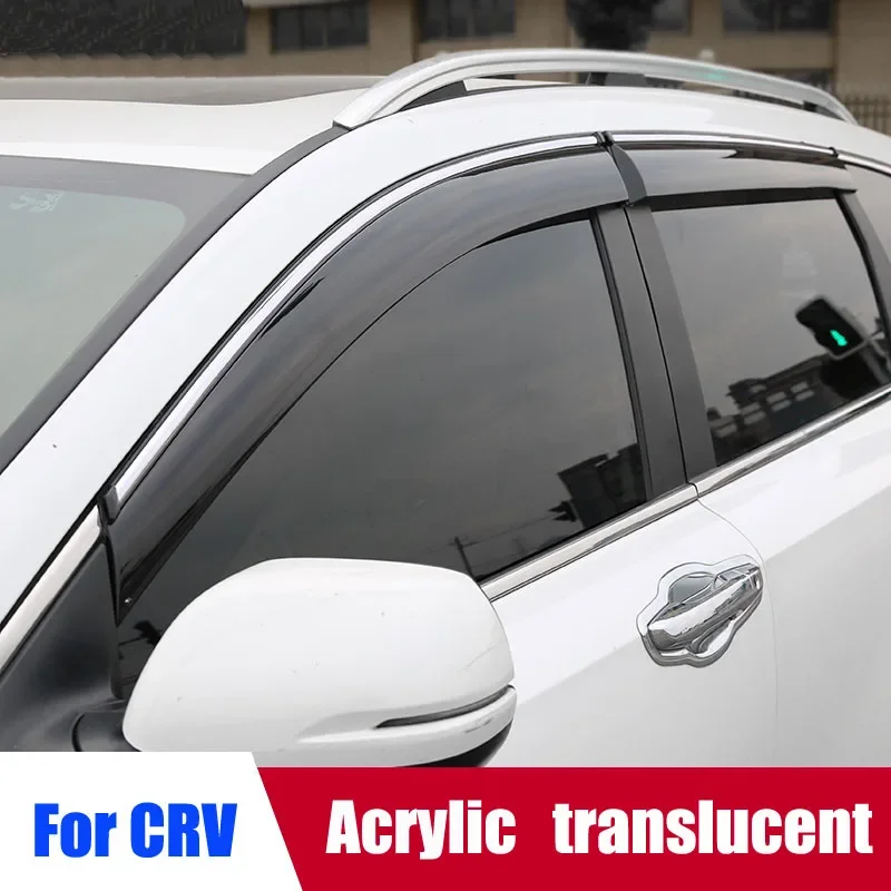 Acrylic Window Deflector SUN/RAIN Shield Visor Vent For Honda CRV 07-2021 4 PCS/Set