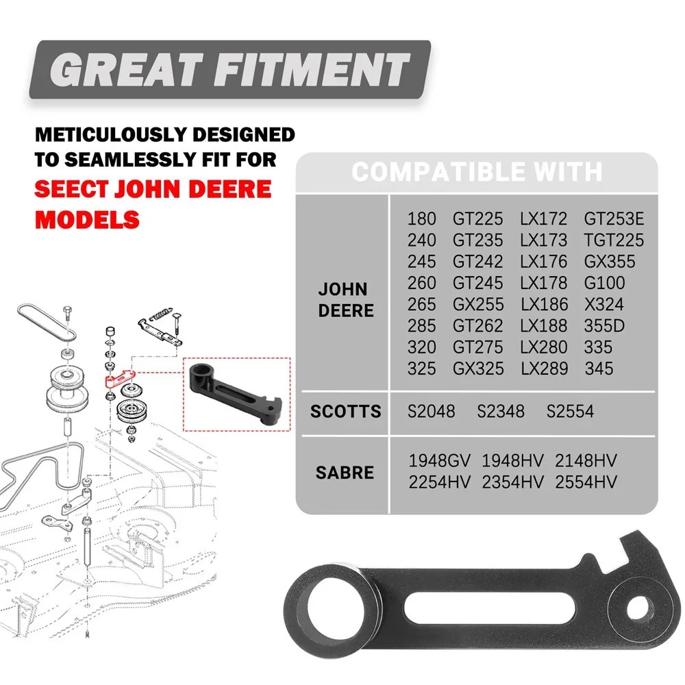 M143350 Deck Pulley Idler Arm for John Deere|Scotts|Sabre Select Lawn Mowers with 48C 54C Deck OEM Upgrade Lawn Mowers Parts