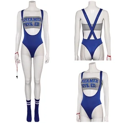 Lisa Sports Suit Cosplay Costume Cheerleaders Female Swimsuit Outfits Halloween Carnival Weird Science Party Whistle Socks