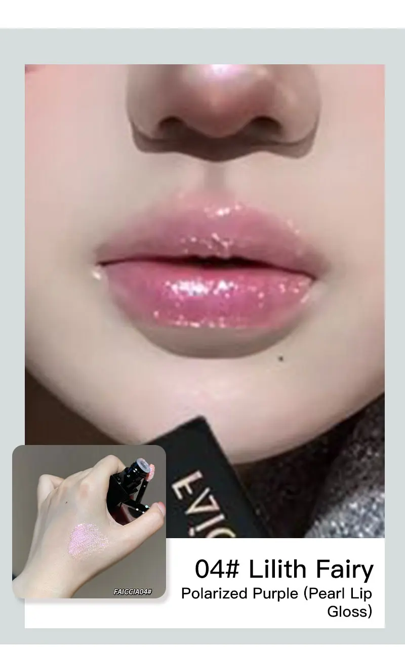 Gothic Matte Black Liquid Lipstick Moisturizer Long-Lasting Punk Blue Green Sparkling Pearl Lip Gloss Halloween Lip Glaze Makeup
