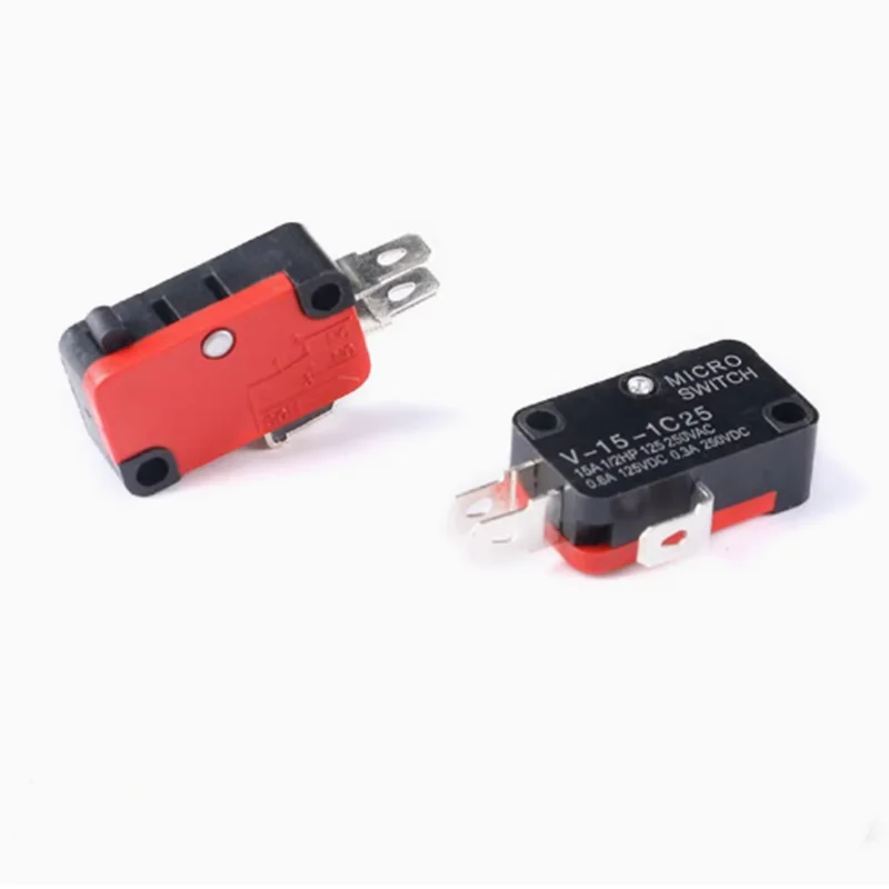 5pcs V-15 V-151 V-152 V-153 V-154 V-155 V-156-1C25 Micro Switch 16A 250VAC SPDT Momentary Travel Limit Switch 1NO1NC Lever Rolle