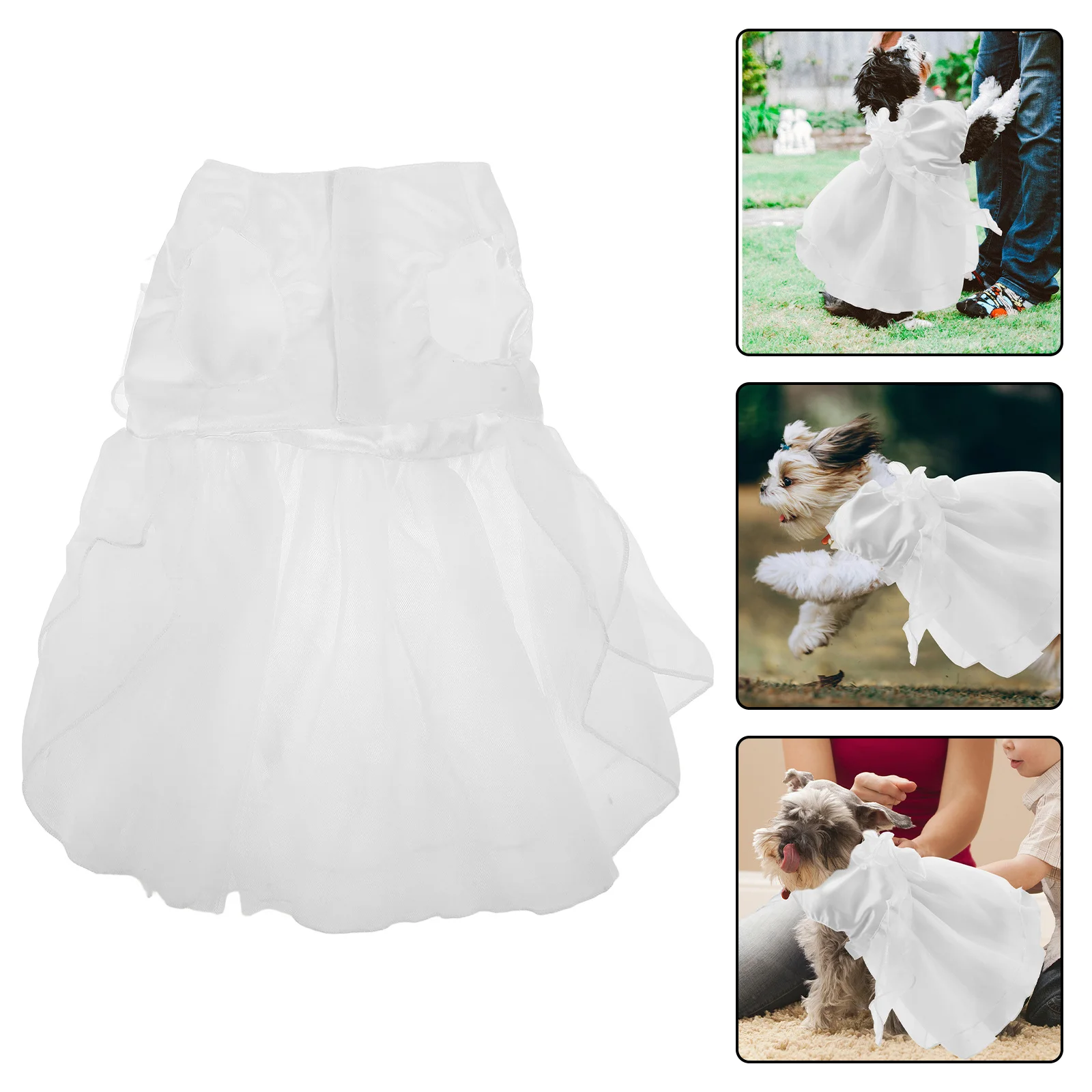 

Pet Wedding Dress White Dog Fancy Dress For Small Medium Dogs Princess Tulle Skirt Wedding Holiday Party Formal Occasion