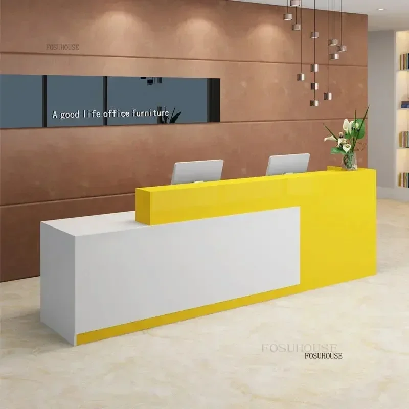 مكتب الاستقبال الحديث، ماكينة تسجيل المدفوعات النقدية البسيطة لصالونات التجميل وردهة الفندق، طاولة استشارات أثاث المكاتب الإبداعية