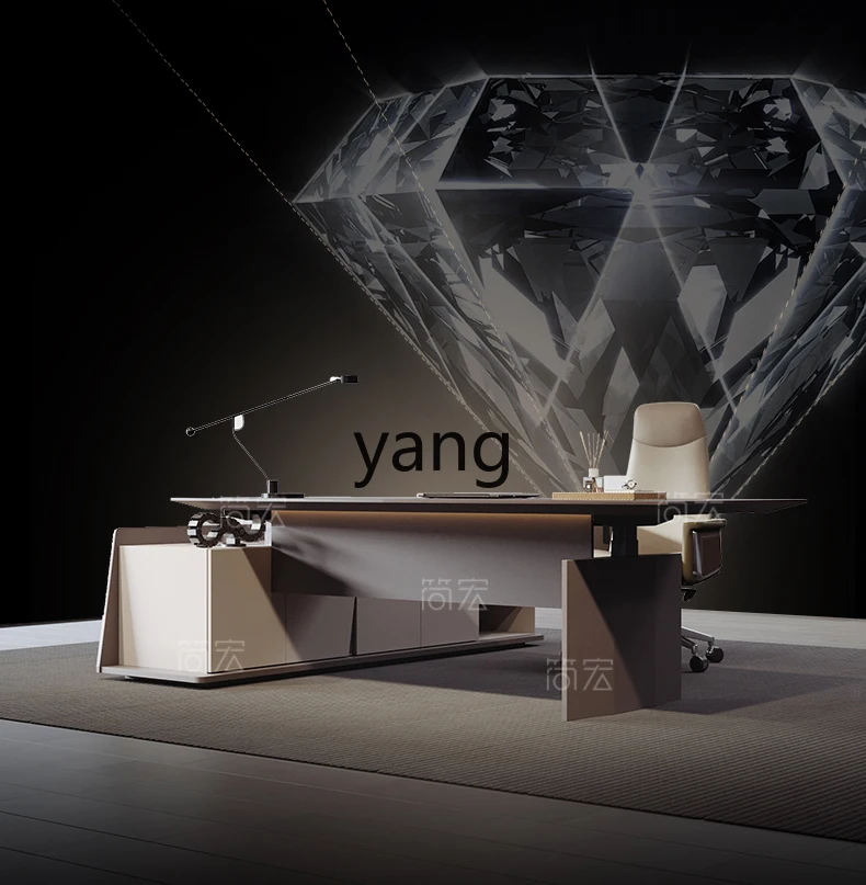 LMM Electric Lifting Table President Furniture Chairperson General Manager Lifting Table and Chair Combination