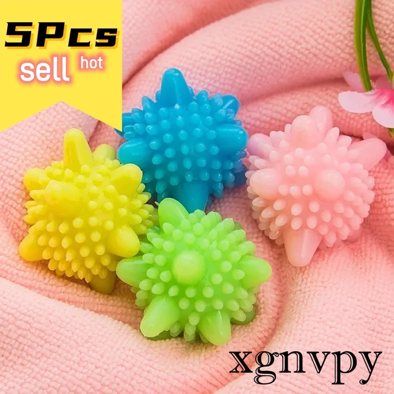 Xgnvpy 5pcs Reusable Magic Laundry Balls Rubber Washing Ball Clothes Care Household Merchandise Home & Living Cleaning Products