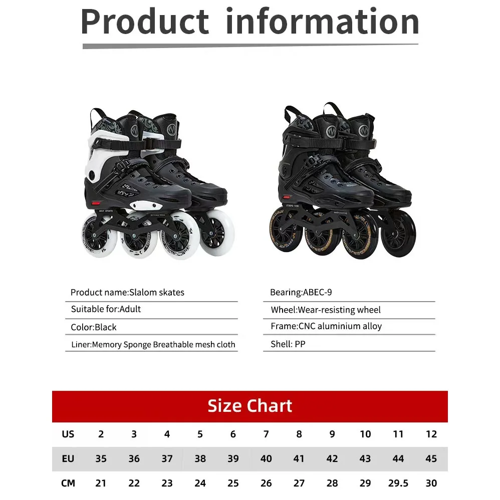 Трехколесные скоростные слаломные роликовые коньки для взрослых профессионального уровня для мужчин и женщин, новые скоростные коньки для взрослых