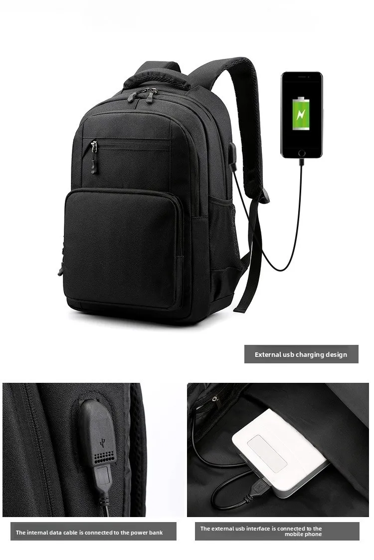The New Men's Business Backpack Is Simple and Versatile, A Laptop Bag, and A Multi-functional Large-capacity Travel Backpack