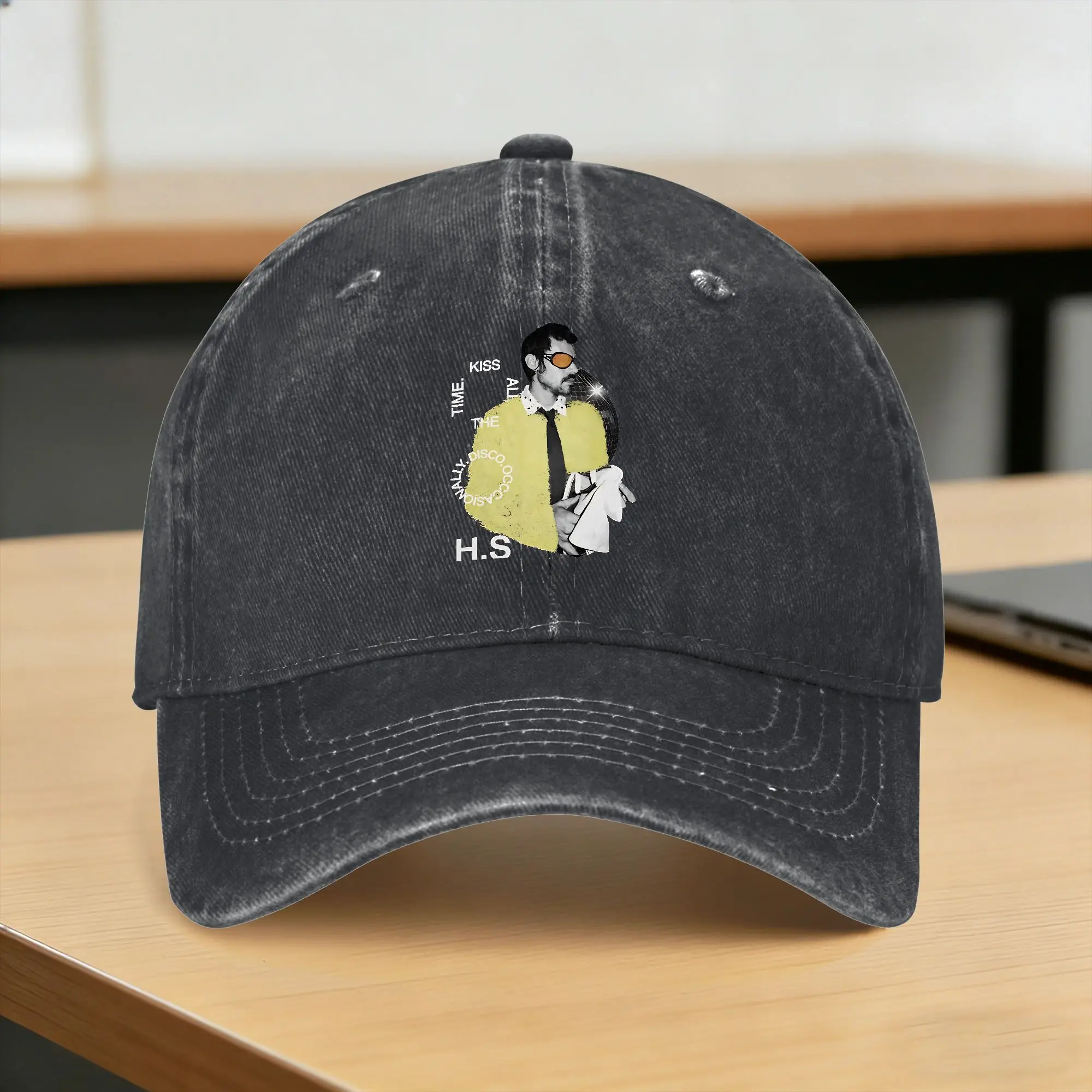 

Washed Baseball Cap Harry Style Kiss All The Time Disco Occasionally Disco Ball Tour Summer Trucker Hat Retro Sun Baseball Caps