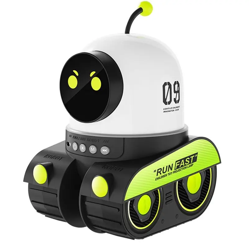 AY14 -Kids Gift Robot Projector Night Light Bluetooth Rechargeable Universe Starry Rotate LED Projection Lamp