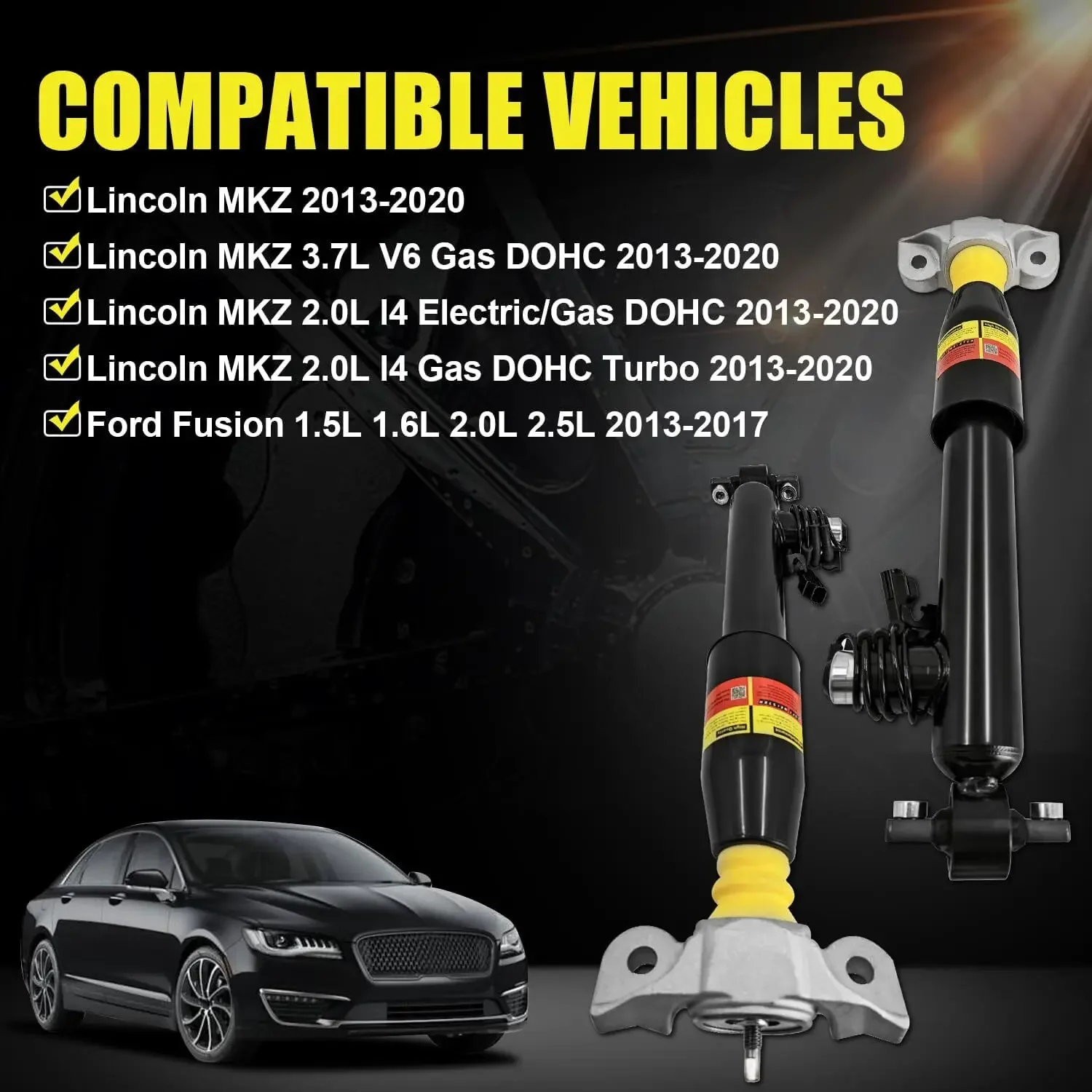 EG9Z18125B, EG9Z18125C EG9Z18125D, ASH24651 2 pièces amortisseurs arrière L + R pour Lincoln MKZ 2013-2020 gaz électrique