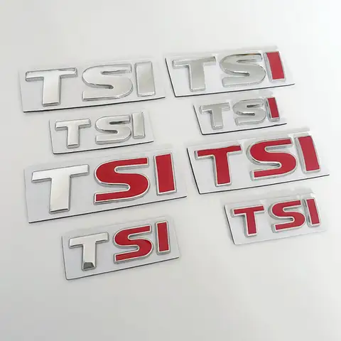 3D Metal Car Letters TSI Logo For VW TSI Badges Polo Golf 4 5 6 7 MK5 MK6 MK7 Jetta Touran Passat Emblem Stickers Accessories