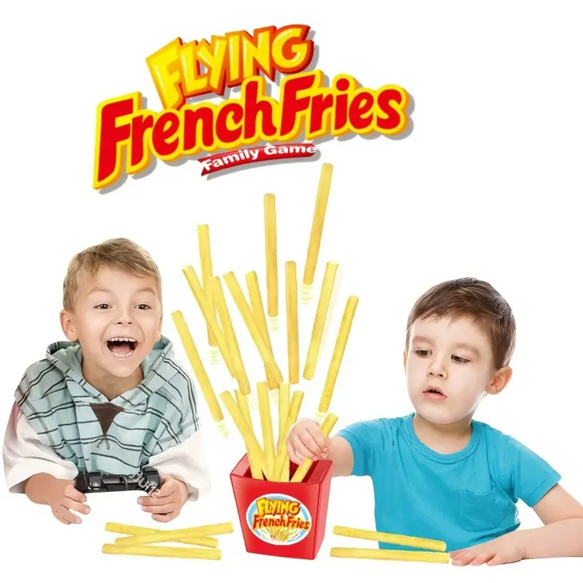Flying French Fry Game Set - Interactive Family Board Game for Learning & Fun, Perfect for Classroom, Parties & Gathering