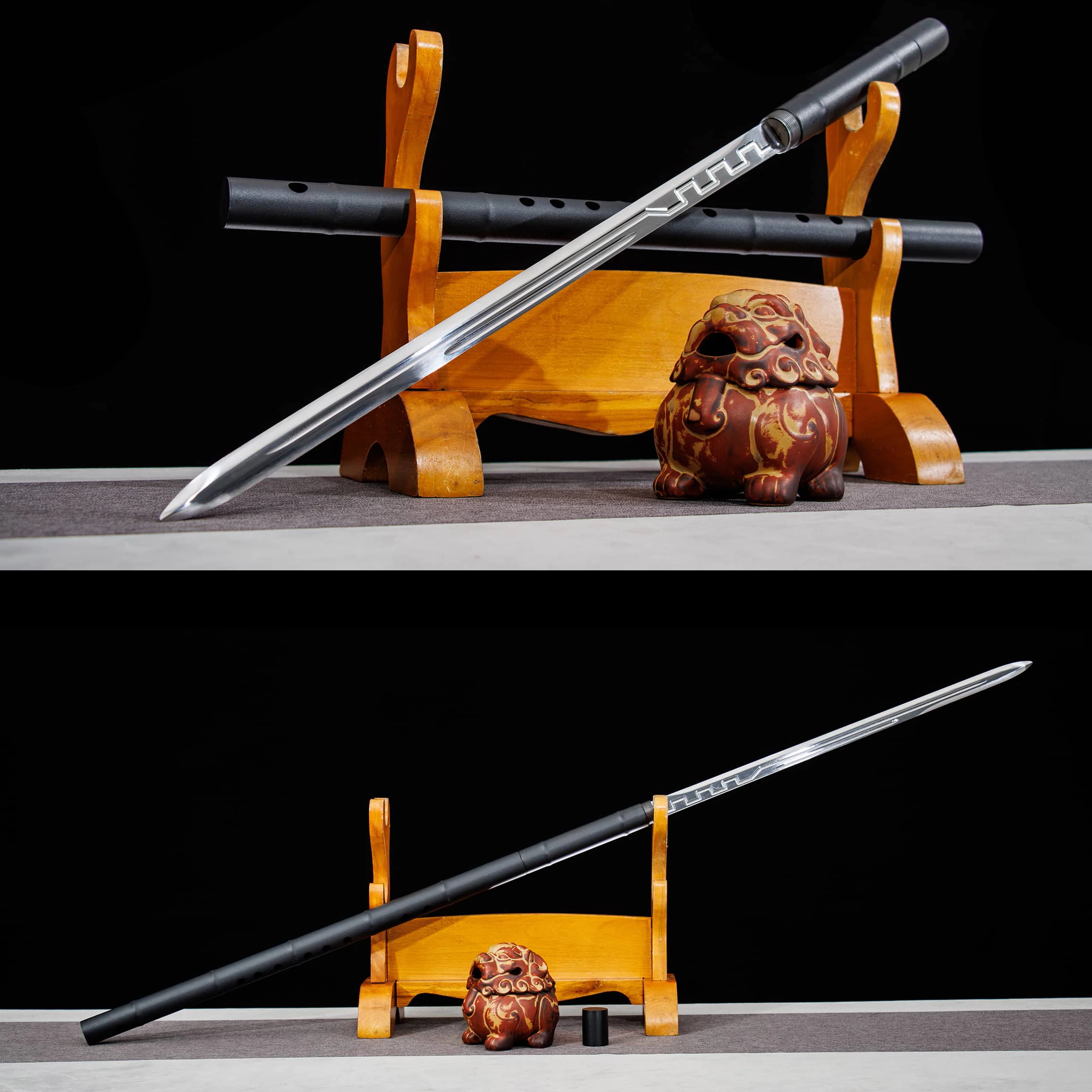 

Reverse extension 121.5cm full tang combat preparation carbon steel sharp katana Chinese samurai sword weapons Knight cosplay