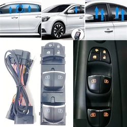 LED Light Master Electric Power Window Switch auto lifter control button for Nissan Qashqai J11 XTrail T32 Leaf Serena C26 C27