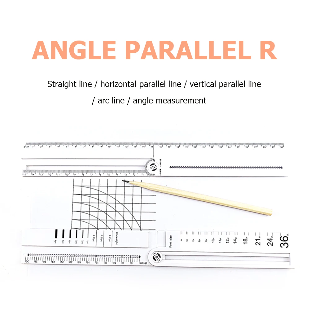 Folding Geometric Drawing Ruler Portable Mathematical Measuring Drafting Tools for Straight/Parallel Line Drawing