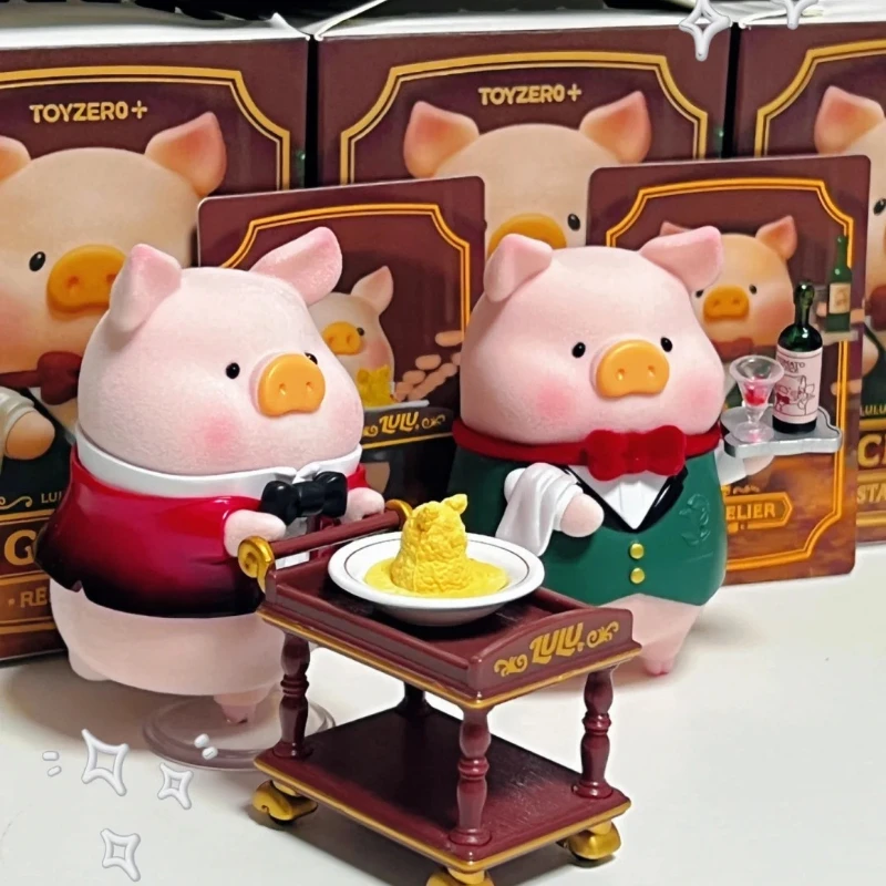 Lulu The Piggy Five Star Restaurant Series Blind Box Action Figure Giocattolo da collezione Decorazione del desktop Regali per bambini Kawaii