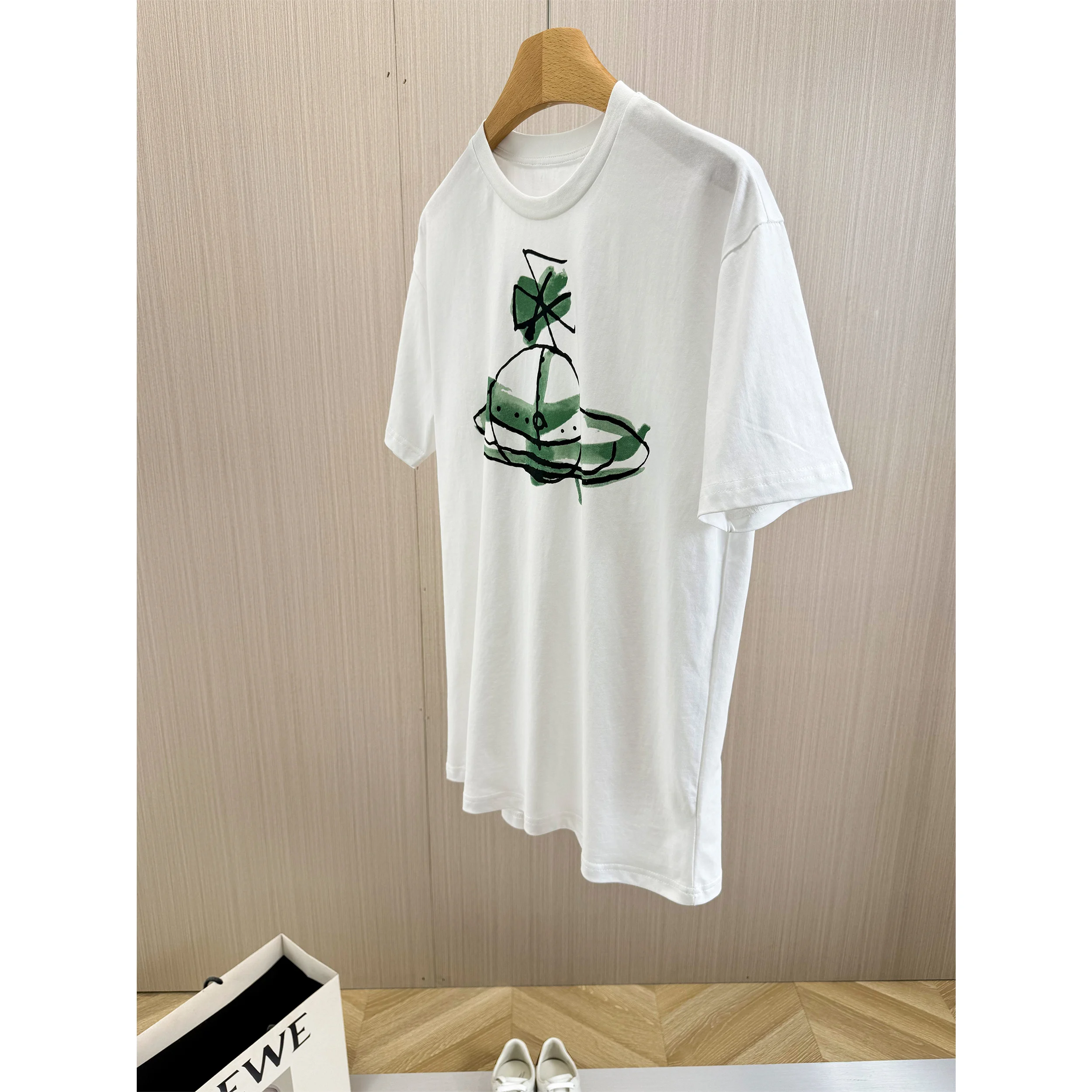 

Летняя футболка с короткими рукавами и принтом граффити с одинаковым узором для мужчин и женщин, новый повседневный летний топ из чистого хлопка