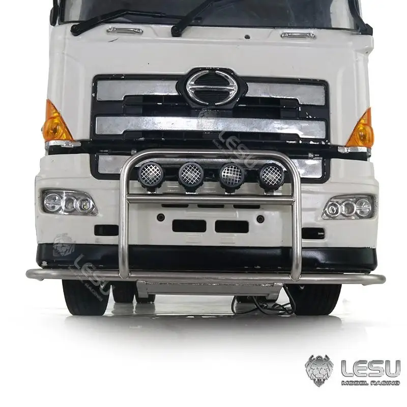 LESU1/14 truck LED headlight headlight S-1296 front bumper Tamiya drag head mud head modification