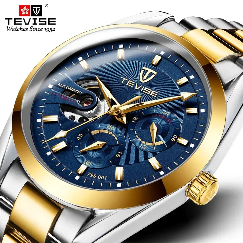 Man Tourbillon Automatic Mechanical Watch for Men Casual Waterproof Glow-in-the-dark Sports Watch