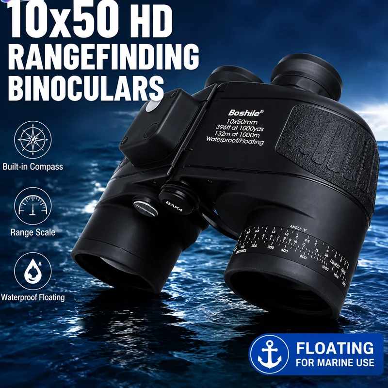 Compass Lensatic - Télescope de navigation Boshile 10x50, jumelles