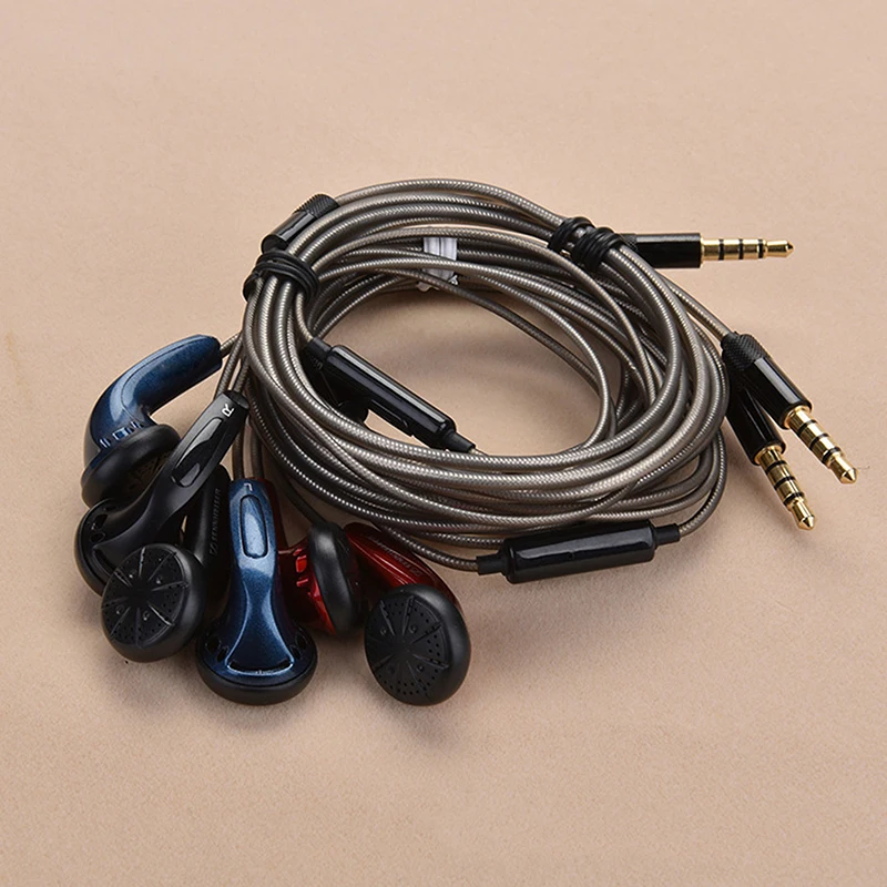 DIY MX500 Heavy Bass Flat Head Earphone Earbuds With Mic High Quality Study Sports Headphone