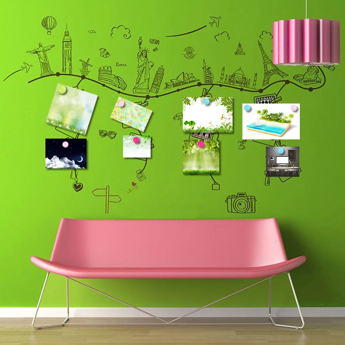 

100Pcs 10Mm Assorted Color Ball Head Pushpins Decorative Tacks for Bulletin Boards Corkboard Maps Posters Office School