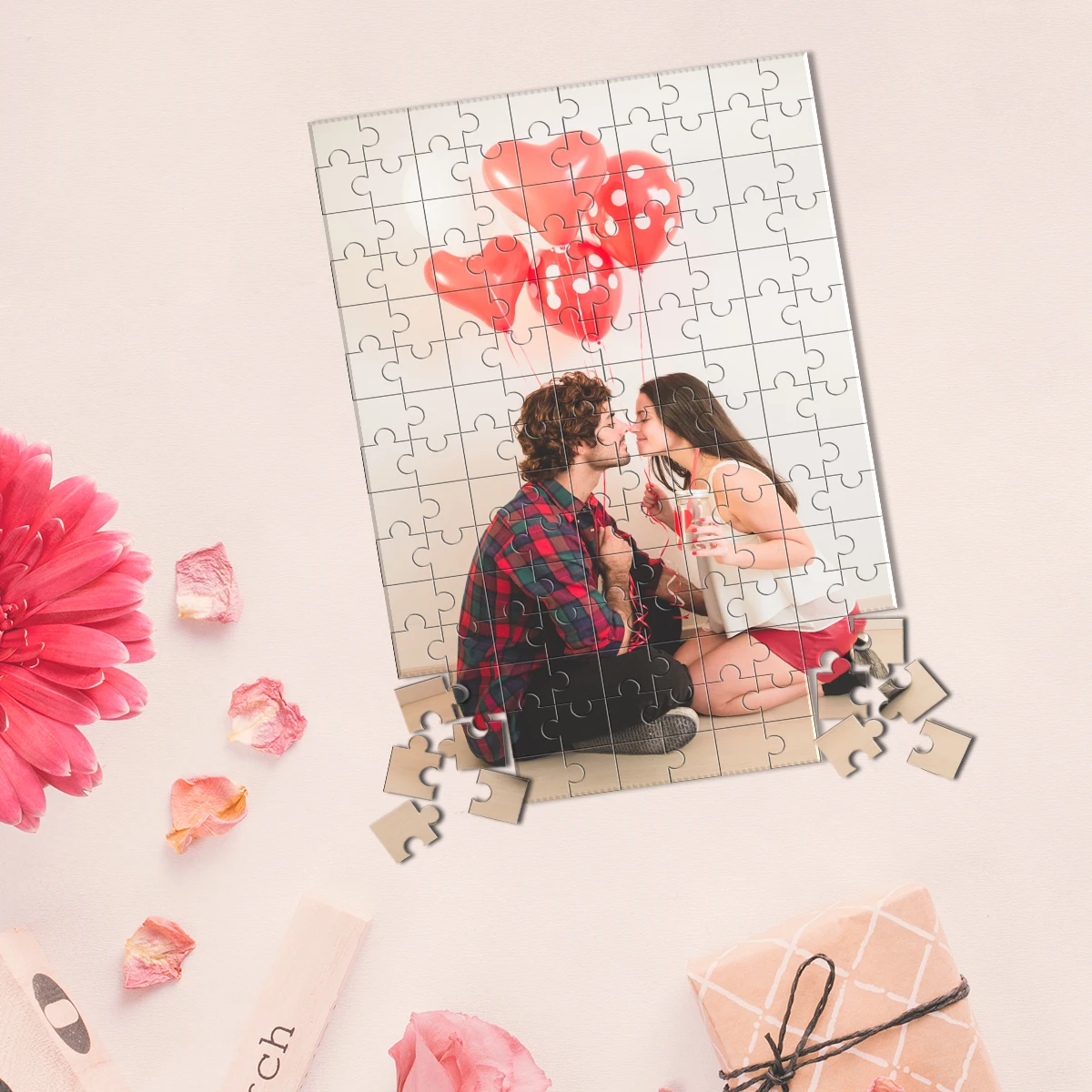35/150/300/500/1000pcs nice couple love Personalized Picture Customized Photo Personalised Decompression Puzzles  Girlfriend Gif