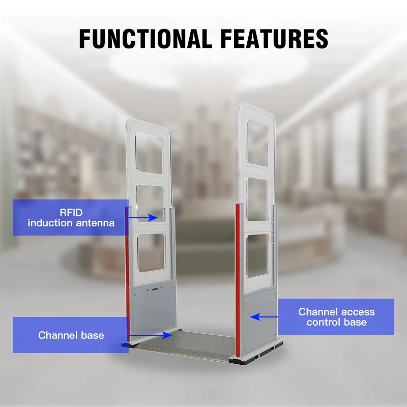 Mijin High-frequency 13.56MHz RFID ISO 18000-3 Security Access Control Compact Easy-install Smart Library Anti-theft