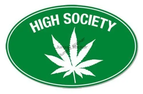 High Society Sticker Decal Funny Vinyl Car Truck Van Bumper Window Wall Reflective Decals