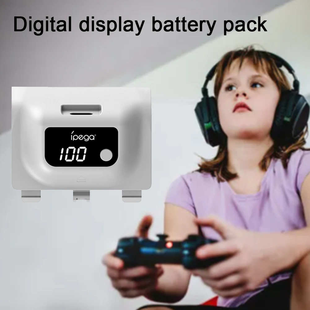 Wireless Controller Battery Pack Gampad Rechargeable Battery 1400mAh Digital Display for XBOX Series X/S Gaming Console